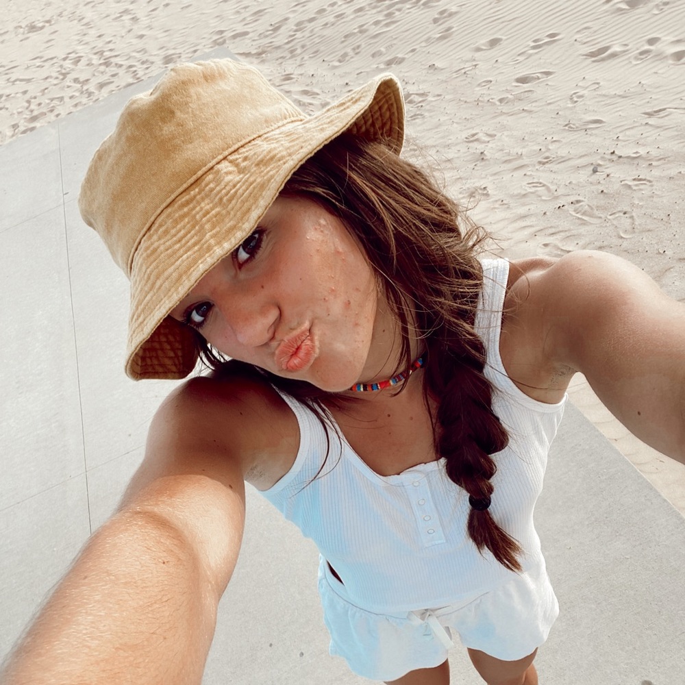 Yellow bucket hat